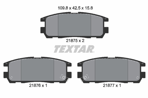 TEXTAR Hátsó fékbetét 2187501_TEXTAR