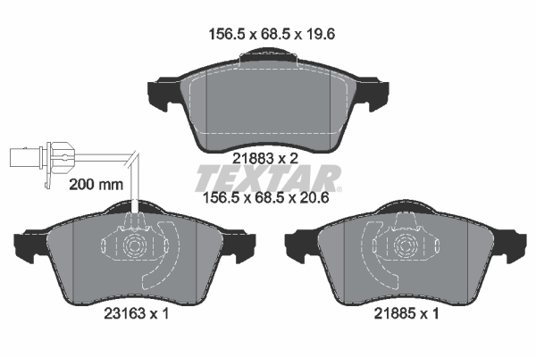 TEXTAR Első fékbetét 2188501_TEXTAR