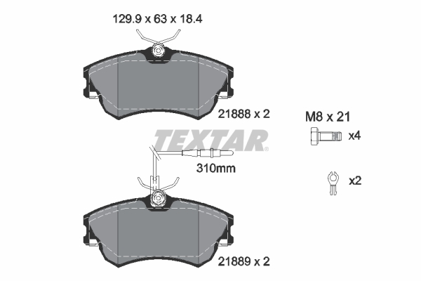 TEXTAR Első fékbetét 2188801_TEXTAR