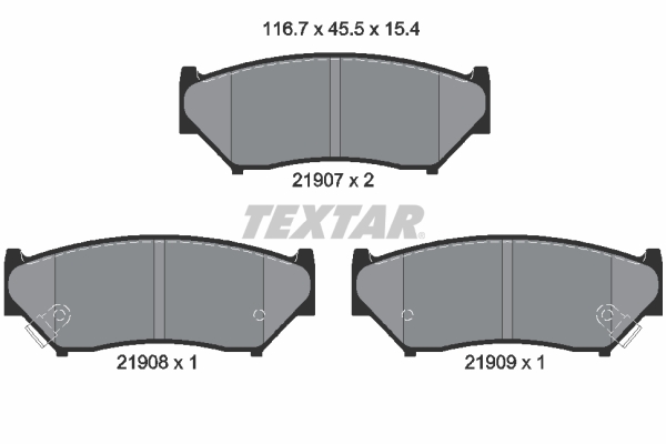 TEXTAR Első fékbetét 2190701_TEXTAR