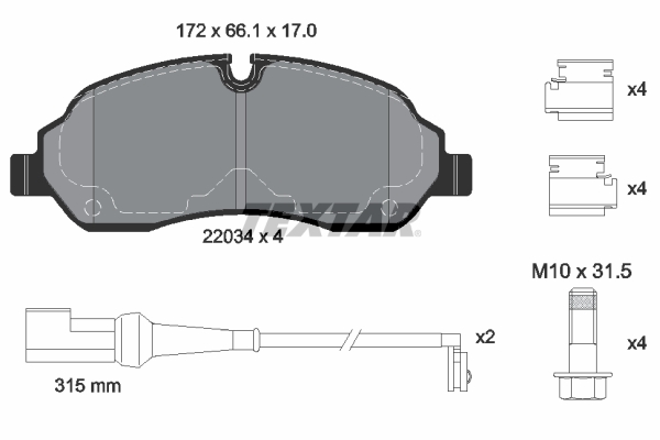 TEXTAR Első fékbetét 2203401_TEXTAR