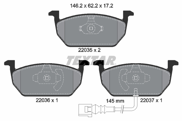 TEXTAR Első fékbetét 2203501_TEXTAR