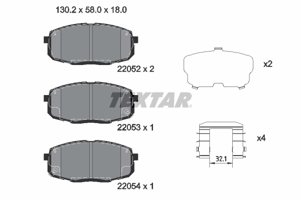 TEXTAR Első fékbetét 2205201_TEXTAR