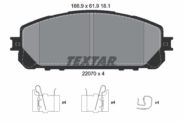 TEXTAR Első fékbetét 2207001_TEXTAR