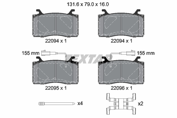 TEXTAR Fékbetét, mind 2209401_TEXTAR