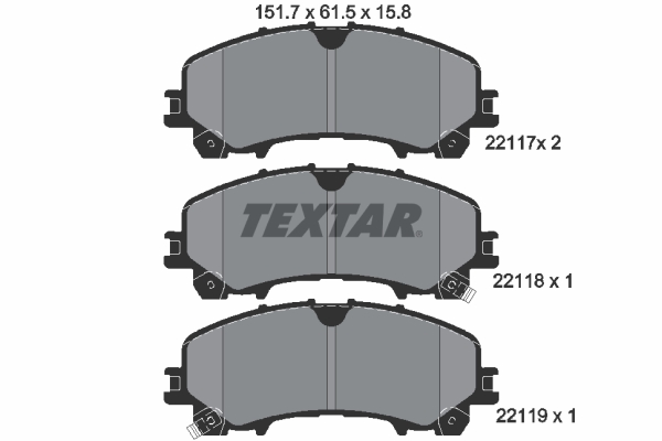 TEXTAR Első fékbetét 2211701_TEXTAR