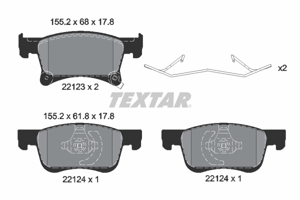 TEXTAR Első fékbetét 2212301_TEXTAR