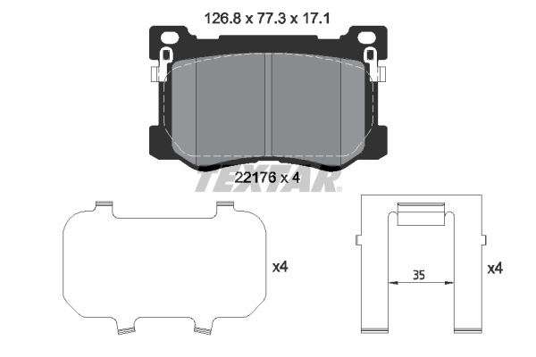 TEXTAR Első fékbetét 2217601_TEXTAR