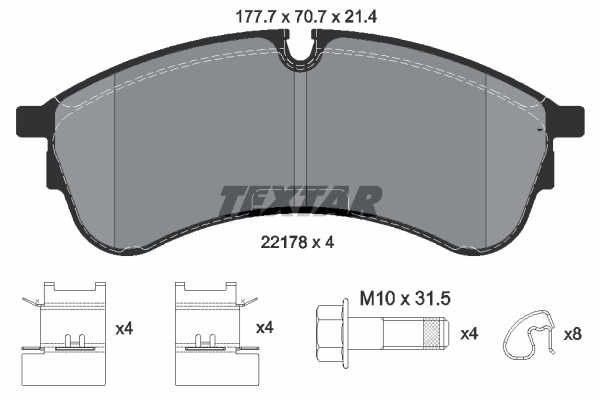 TEXTAR Első fékbetét 2217801_TEXTAR