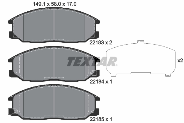 TEXTAR Első fékbetét 2218301_TEXTAR