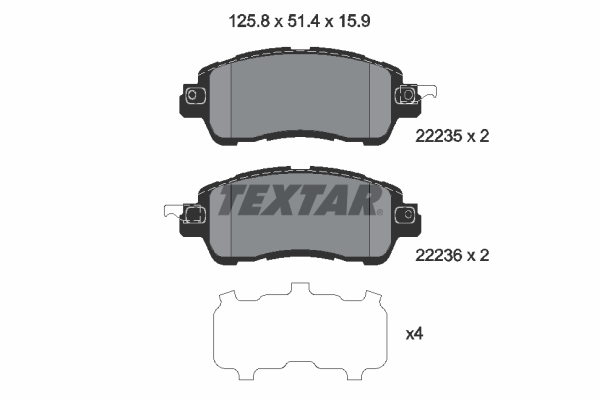 TEXTAR Első fékbetét 2223501_TEXTAR