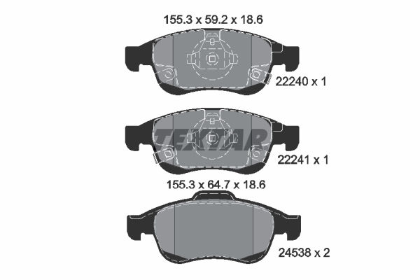 TEXTAR Első fékbetét 2224001_TEXTAR