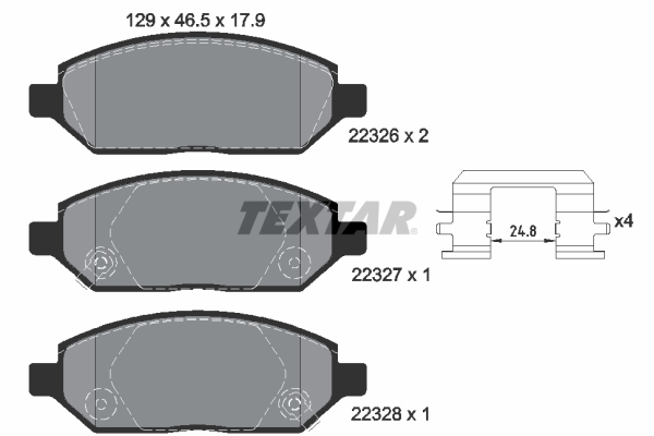 TEXTAR Első fékbetét 2232601_TEXTAR