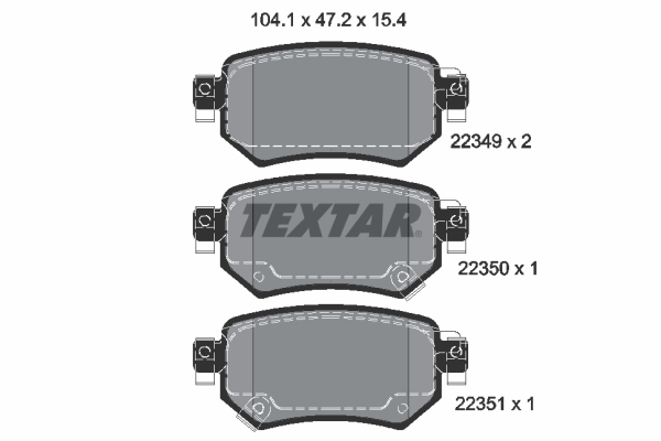 TEXTAR Hátsó fékbetét 2234901_TEXTAR