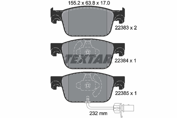 TEXTAR Első fékbetét 2238301_TEXTAR