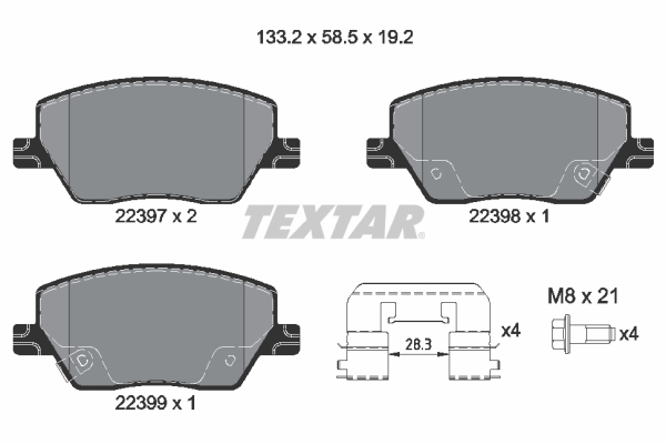 TEXTAR Első fékbetét 2239701_TEXTAR