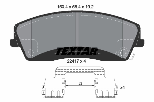 TEXTAR Első fékbetét 2241701_TEXTAR