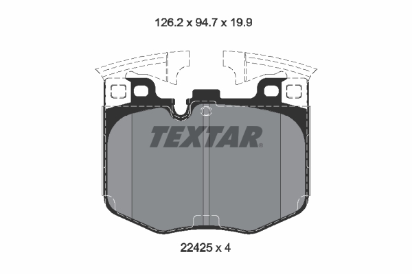 TEXTAR Első fékbetét 2242501_TEXTAR