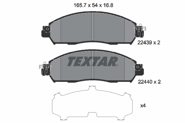 TEXTAR Első fékbetét 2243901_TEXTAR