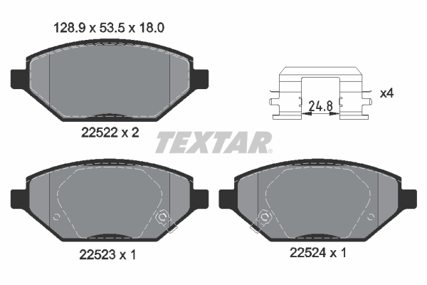 TEXTAR Első fékbetét 2252201_TEXTAR