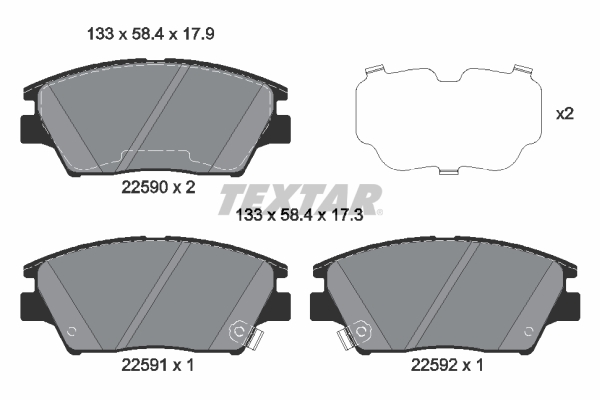 TEXTAR Első fékbetét 2259001_TEXTAR