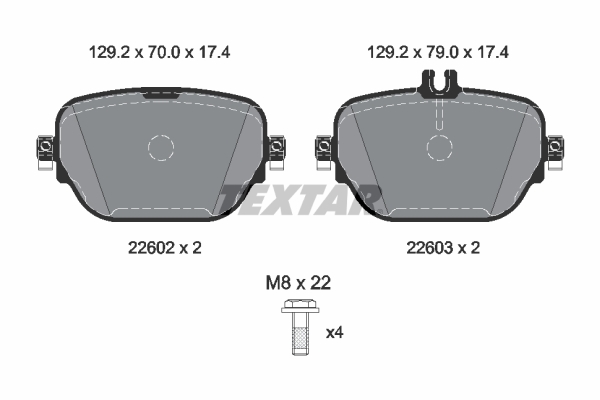 TEXTAR Fékbetét, mind 2260203_TEXTAR