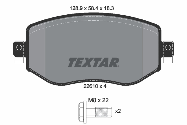 TEXTAR Első fékbetét 2261001_TEXTAR