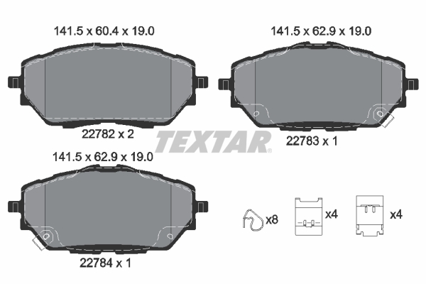 TEXTAR Első fékbetét 2278201_TEXTAR