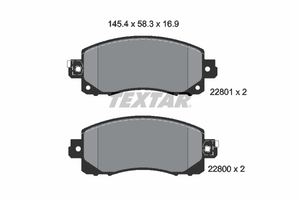 TEXTAR Fékbetét, mind 2280001_TEXTAR