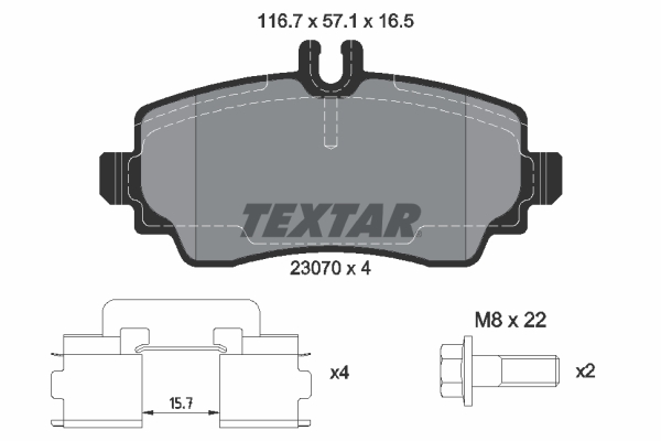 TEXTAR Első fékbetét 2307003_TEXTAR