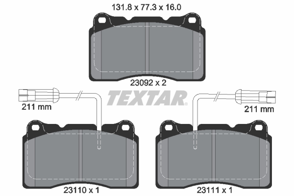 TEXTAR Első fékbetét 2309201_TEXTAR