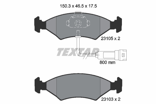 TEXTAR Első fékbetét 2310501_TEXTAR