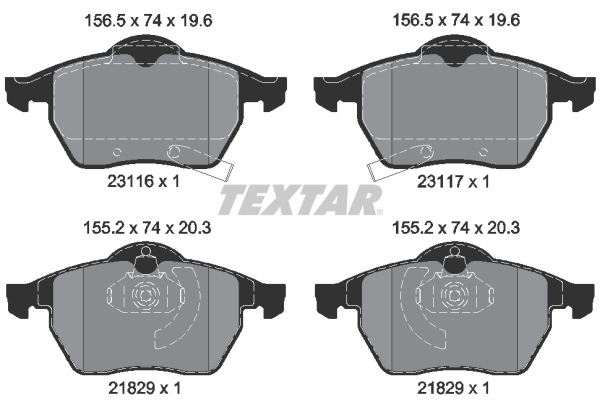 TEXTAR Első fékbetét 2311602_TEXTAR