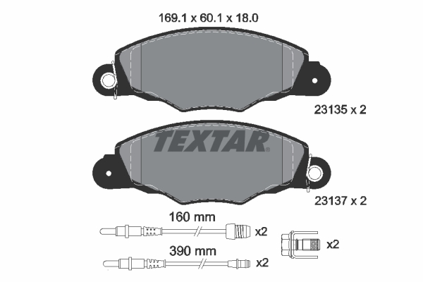 TEXTAR Első fékbetét 2313503_TEXTAR