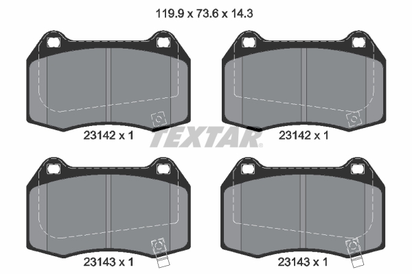 TEXTAR Első fékbetét 2314201_TEXTAR