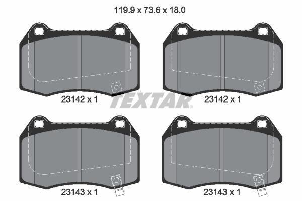 TEXTAR Első fékbetét 2314204_TEXTAR