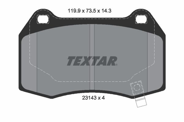 TEXTAR Hátsó fékbetét 2314301_TEXTAR