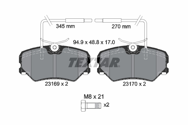 TEXTAR Első fékbetét 2316901_TEXTAR