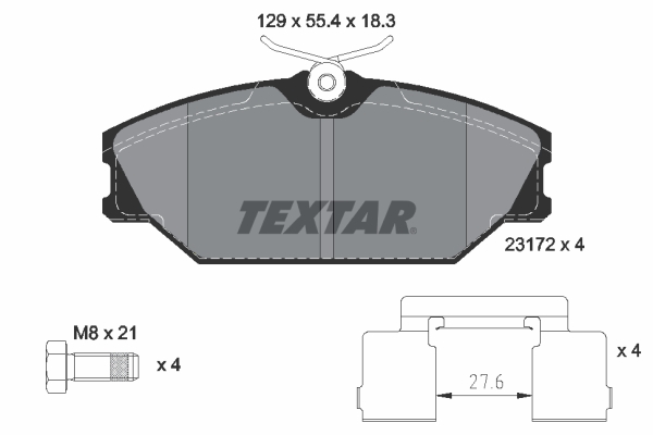 TEXTAR Első fékbetét 2317203_TEXTAR