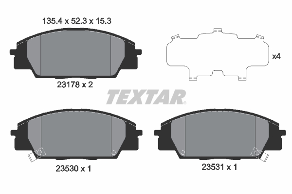 TEXTAR Első fékbetét 2317801_TEXTAR