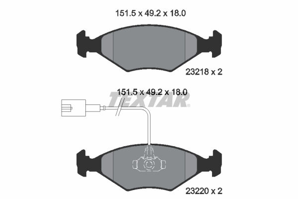 TEXTAR Első fékbetét 2321801_TEXTAR