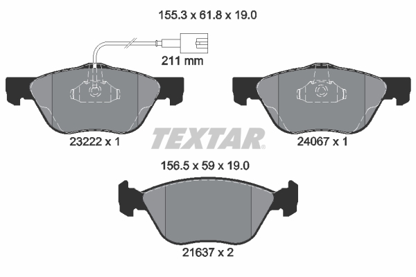 TEXTAR Első fékbetét 2322201_TEXTAR