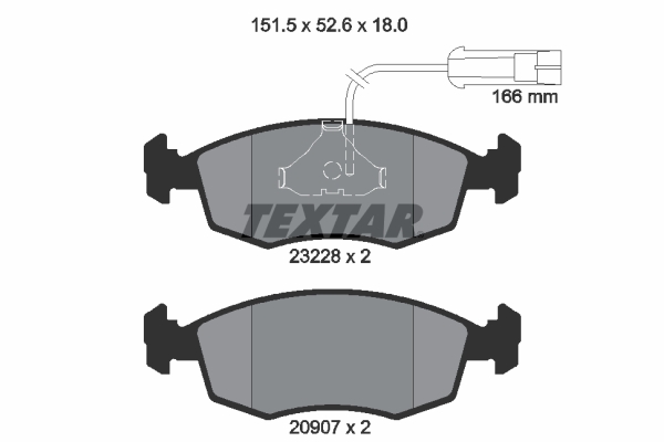 TEXTAR Első fékbetét 2322702_TEXTAR