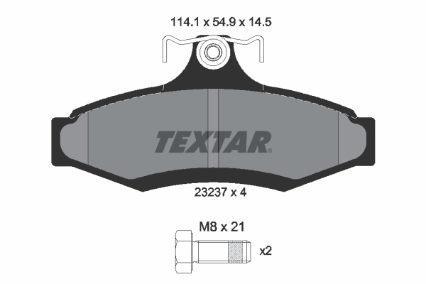 TEXTAR Hátsó fékbetét 2323701_TEXTAR