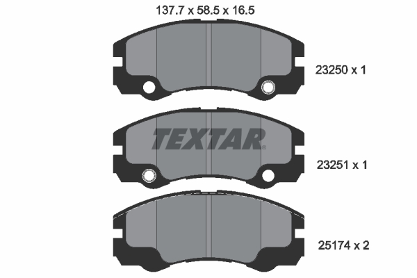 TEXTAR Első fékbetét 2325001_TEXTAR