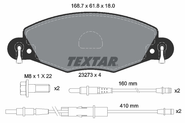 TEXTAR Első fékbetét 2327301_TEXTAR