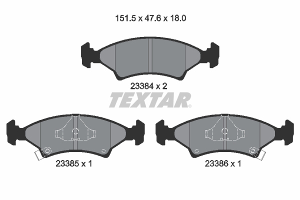 TEXTAR Első fékbetét 2338401_TEXTAR