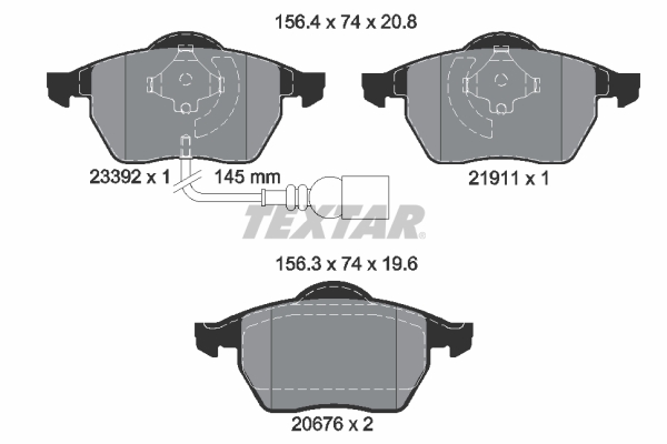 TEXTAR Első fékbetét 2339201_TEXTAR