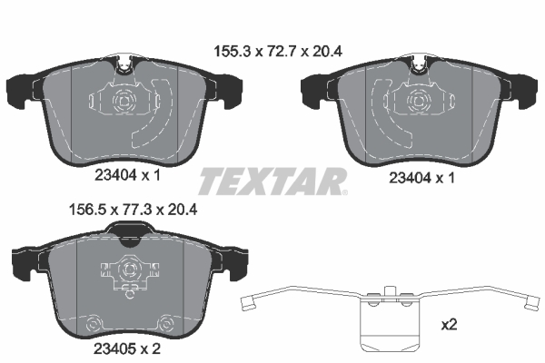 TEXTAR Első fékbetét 2340404_TEXTAR