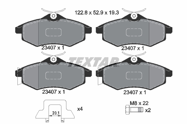 TEXTAR Első fékbetét 2340702_TEXTAR